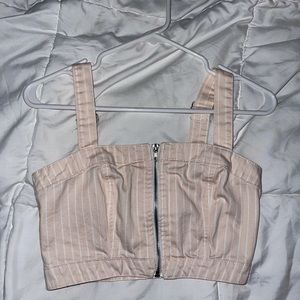 Small pink and white striped top